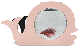 pink goldfish bowl